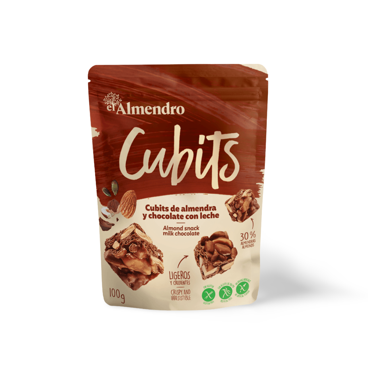 El Almendro Milk Chocolate Almond Cubits