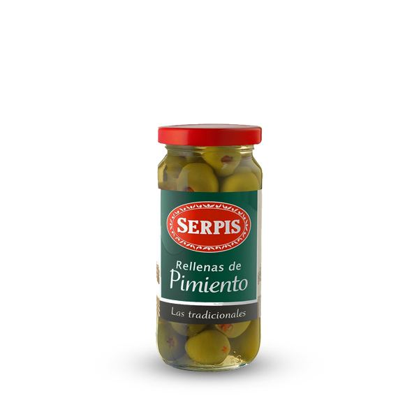 Serpis Green Olives Stuffed With Pimiento Red Pepper 1