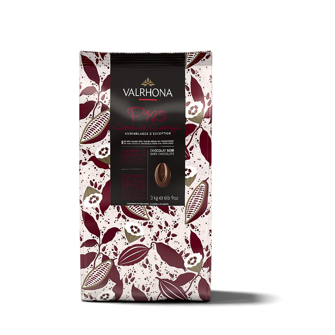 Valrhona P125 Cœur de Guanaja 80% Dark Chocolate Fèves 1