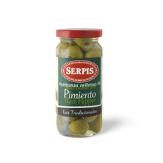 Serpis Green Olives Stuffed with Red Pepper