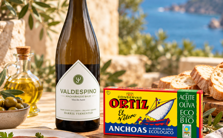 A TASTE OF SPAIN: VALDESPINO MACHARNUDO BAJO AND ORTIZ ANCHOVIES IN OLIVE OIL