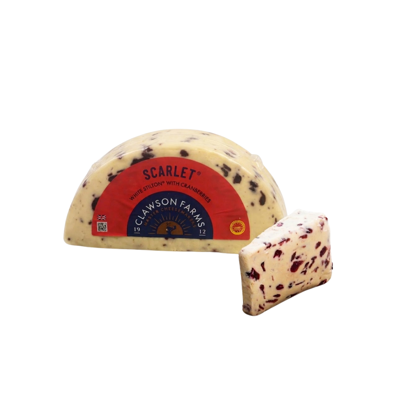 Wensleydale With Cranberries Semi-Hard Cow's Milk Pasteurized U.K.