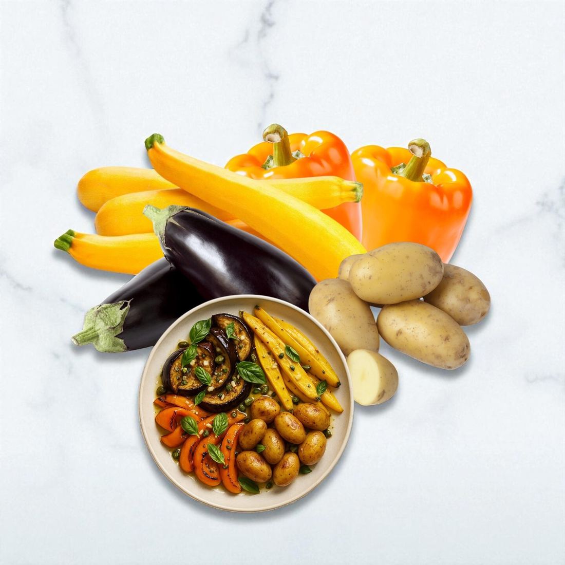Sunlit Provençal Veggie Tray 1