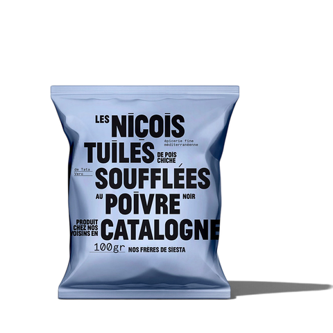 Les Niçois Black Pepper Puffed Chickpea Crisps 100g