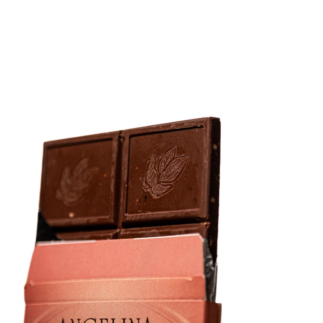 Angelina Organic Salt Flower & Caramelized Almonds Dark Chocolate 56% Bar thumbnail 2