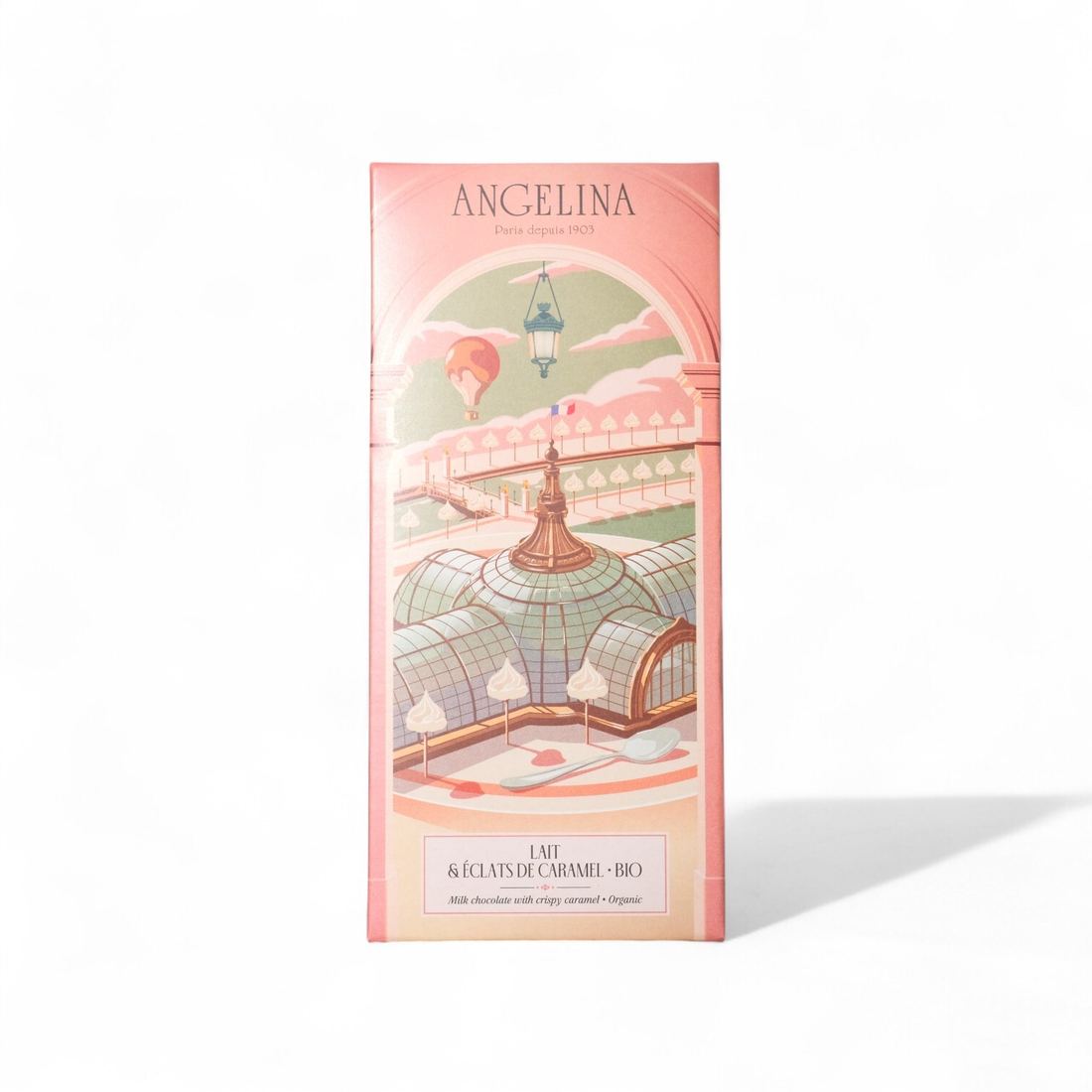 Angelina Organic Milk Chocolate with Crispy Caramel and Fleur de Sel 1