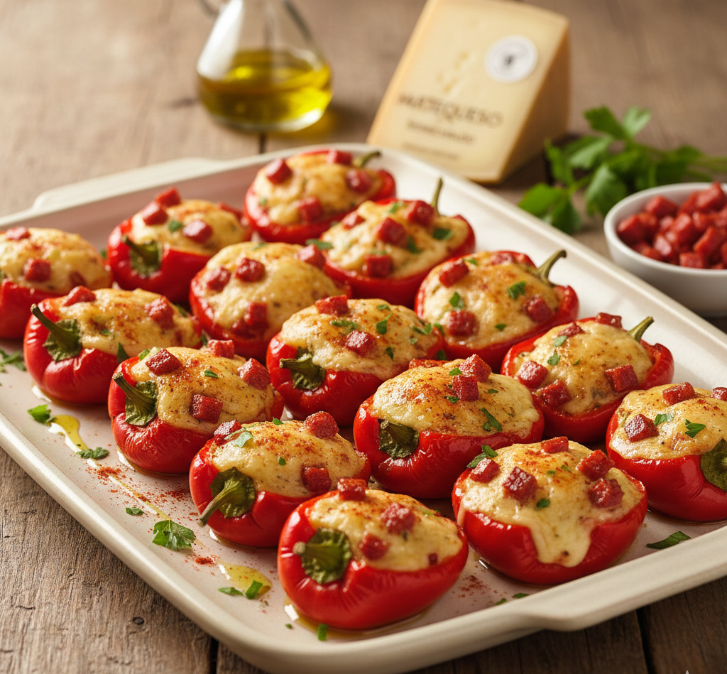 MANCHEGO AND CHORIZO STUFFED PIQUILLO PEPPERS