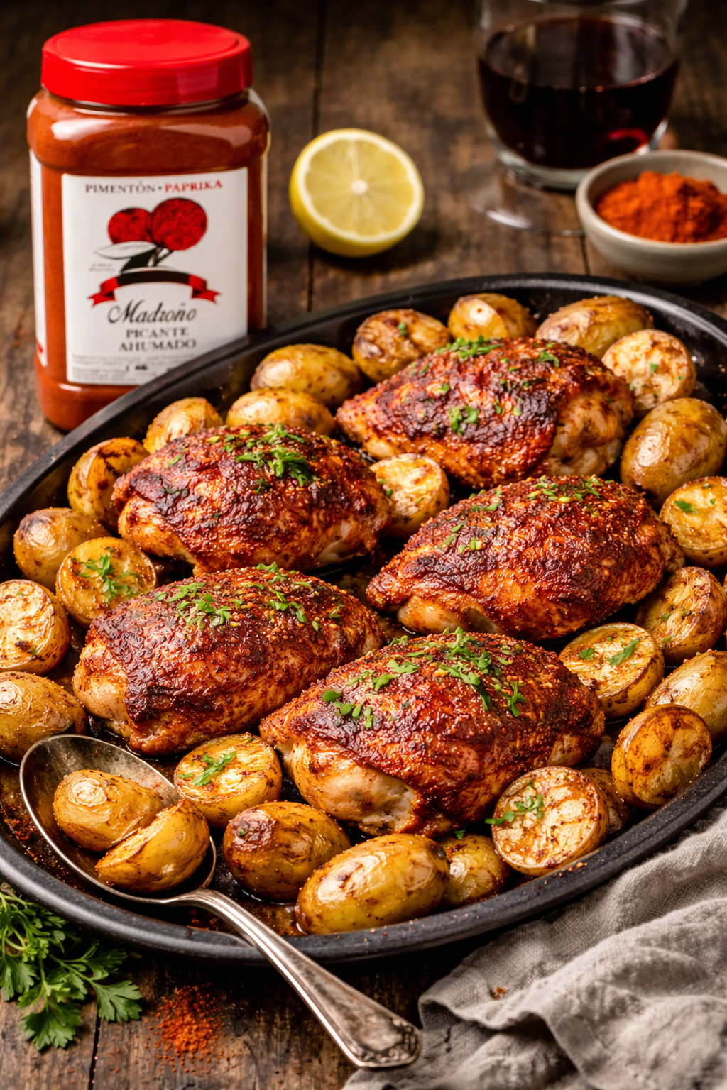 SPANISH SMOKY PAPRIKA CHICKEN WITH ROASTED POTATOES