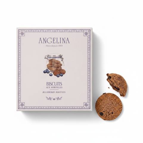 Angelina Galettes Fines Biscuits with Blueberry Pieces