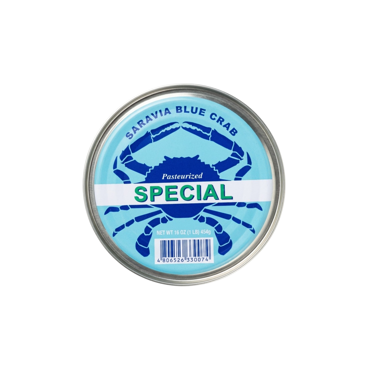 SPECIAL PASTEURIZED CANNED CRAB MEAT "SARAVIA BLUE CRAB"