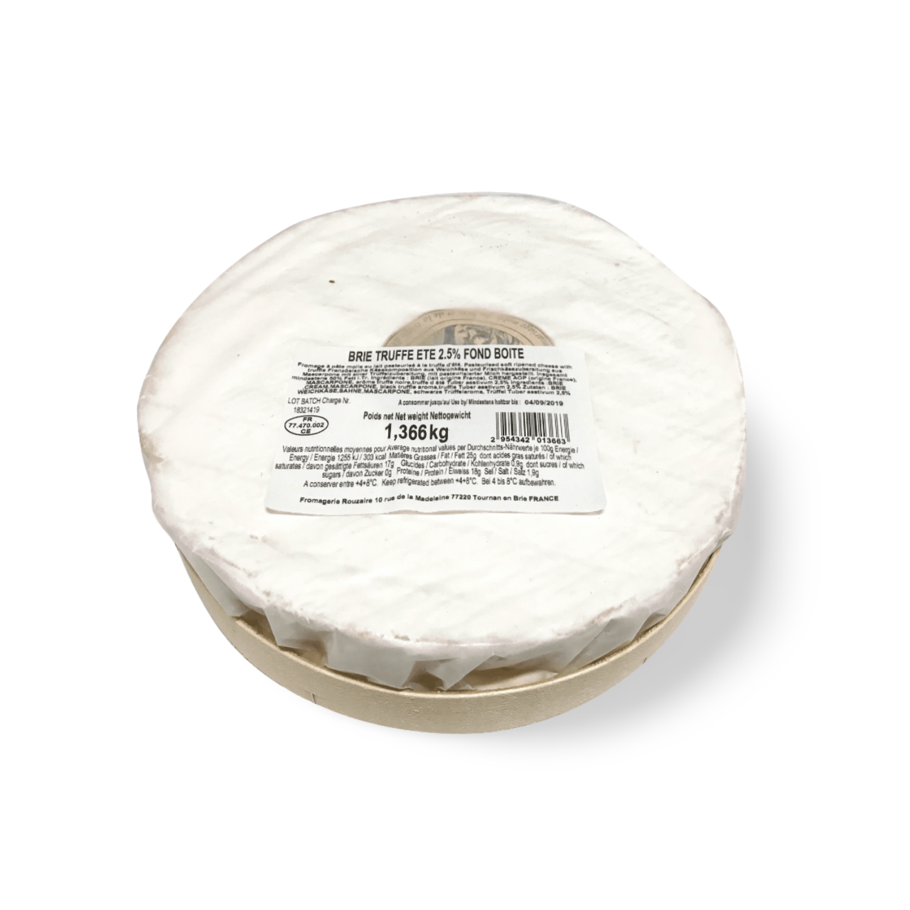 Brie De Meaux With Truffles Soft Cow's Milk Unpasturized