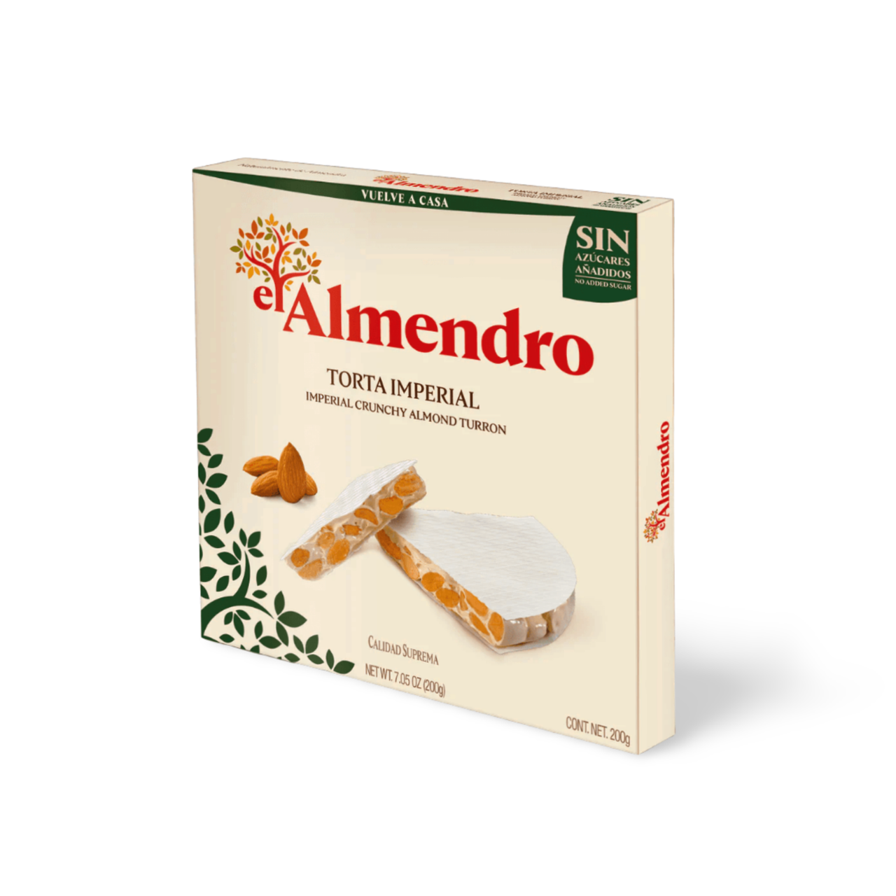 El Almendro Sugar Free Crunchy Almond Round Turron