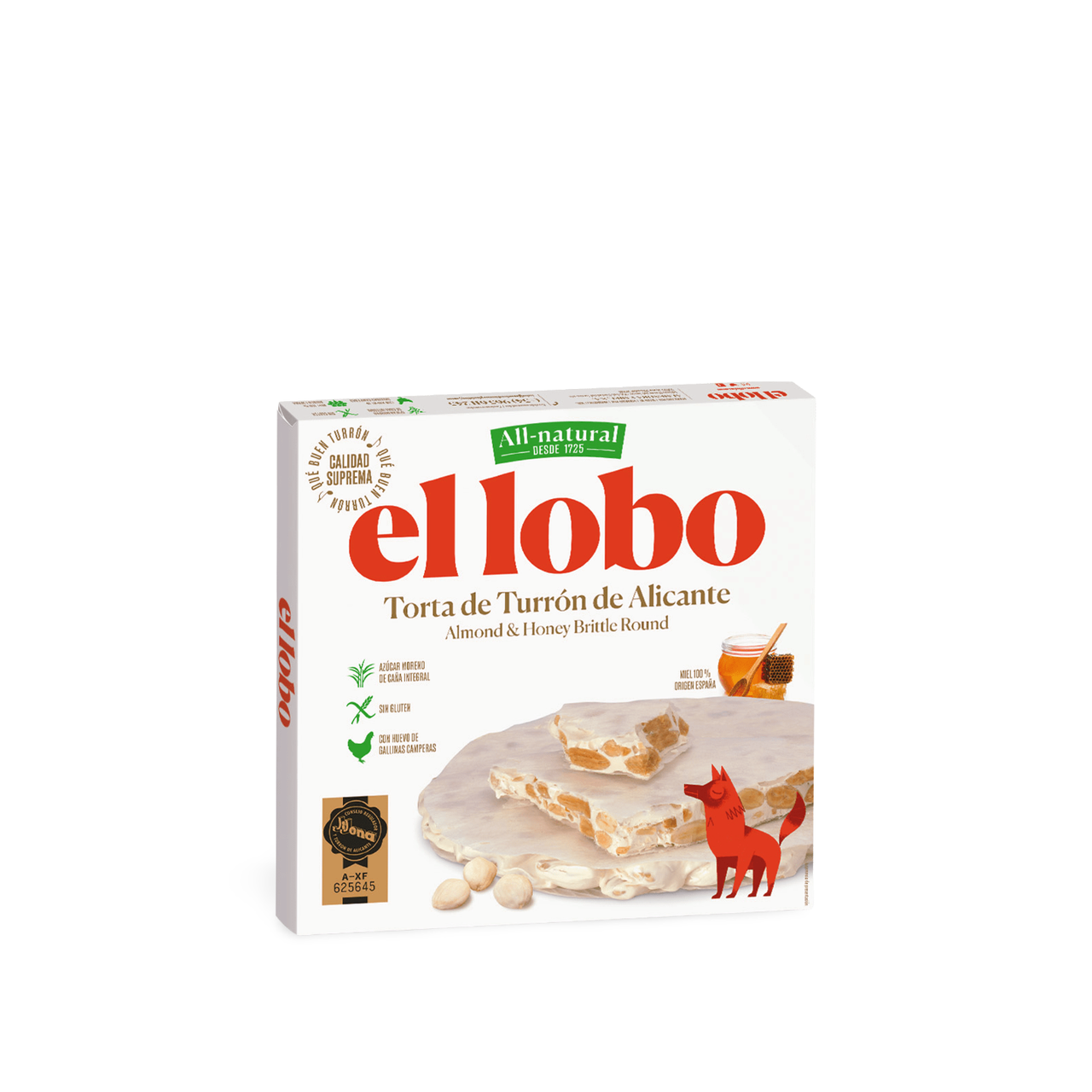 El Lobo Torta Imperial Round Crunchy Almond Turrón