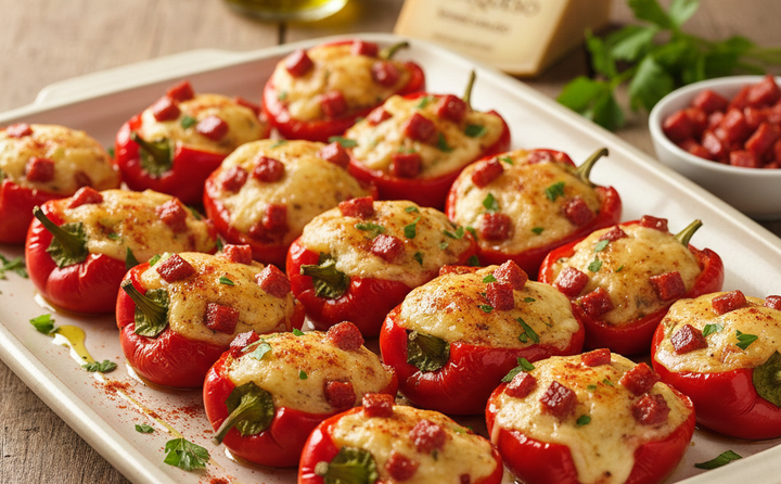 MANCHEGO AND CHORIZO STUFFED PIQUILLO PEPPERS