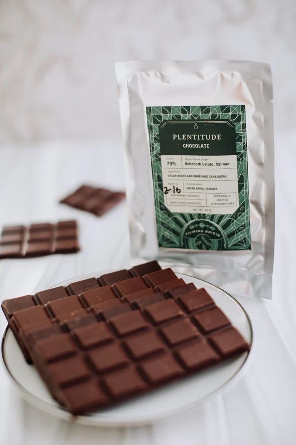 Plentitude Chocolate Single Estate 70% Rehoboth Estate – Calinan, Davao 1