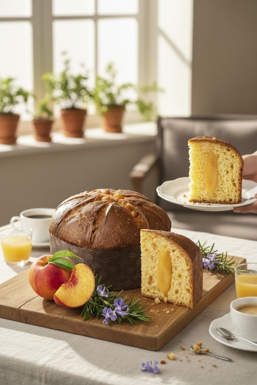 Loison Panettone Peachmary – Panettone with Peach and Rosemary 1