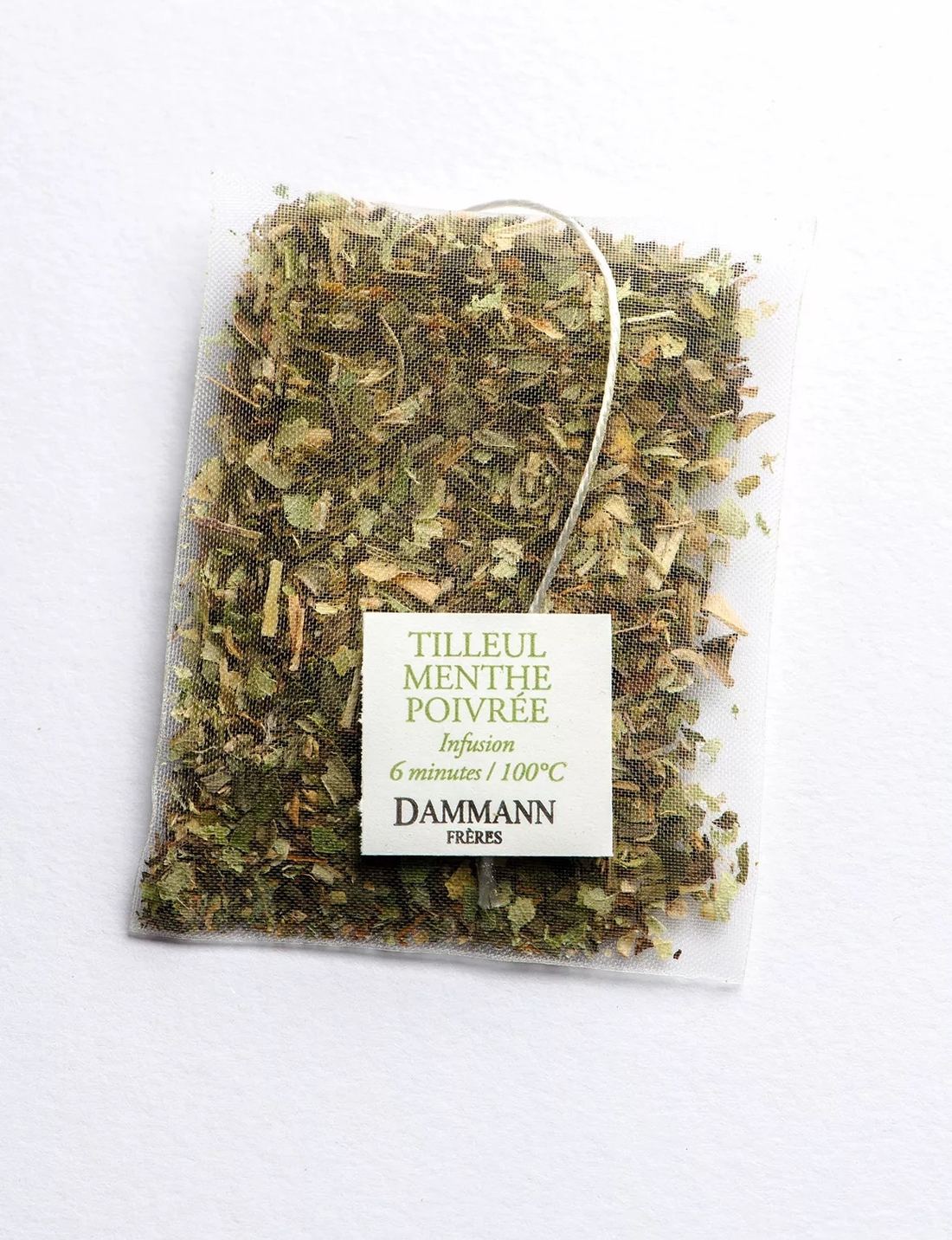 Dammann Frères Lime Blossom Peppermint Tea Bags thumbnail 2