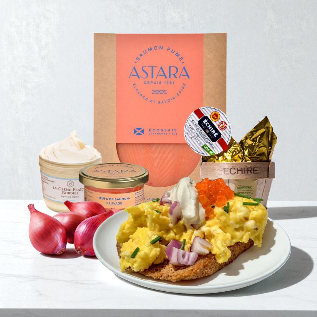 Brunch Scrambled Egg & Salmon Roe Toast Kit 1