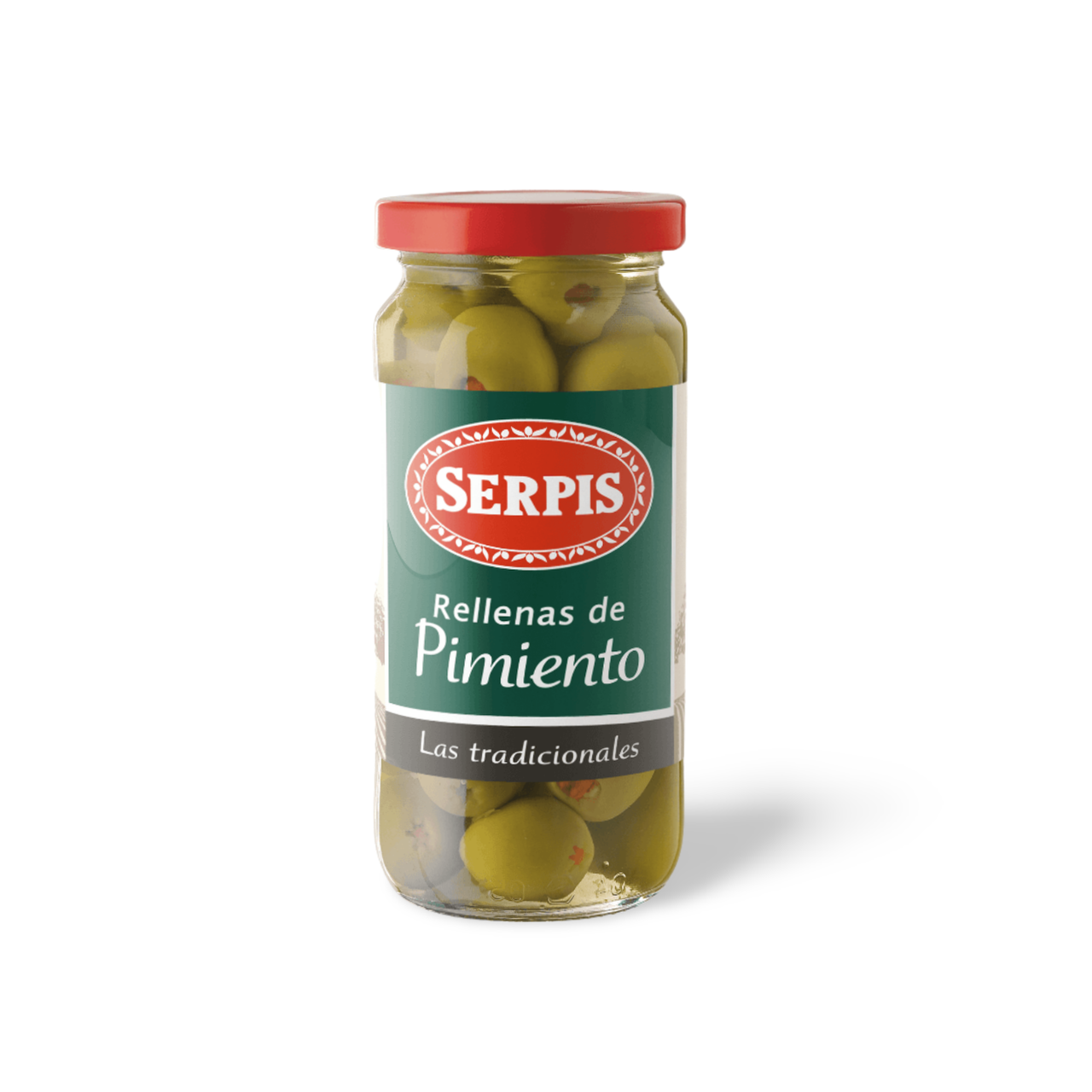 Serpis Green Olives Stuffed with Red Pepper