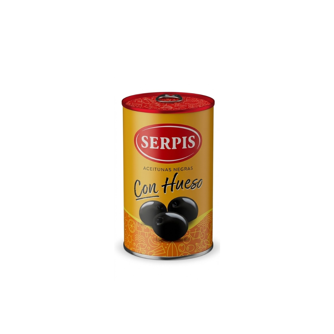 Serpis Whole Black Olives