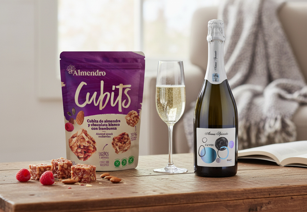   SPARKLING BRUT MEETS WHITE‑CHOCOLATE RASPBERRY CUBITS: A PERFECT PAIRING