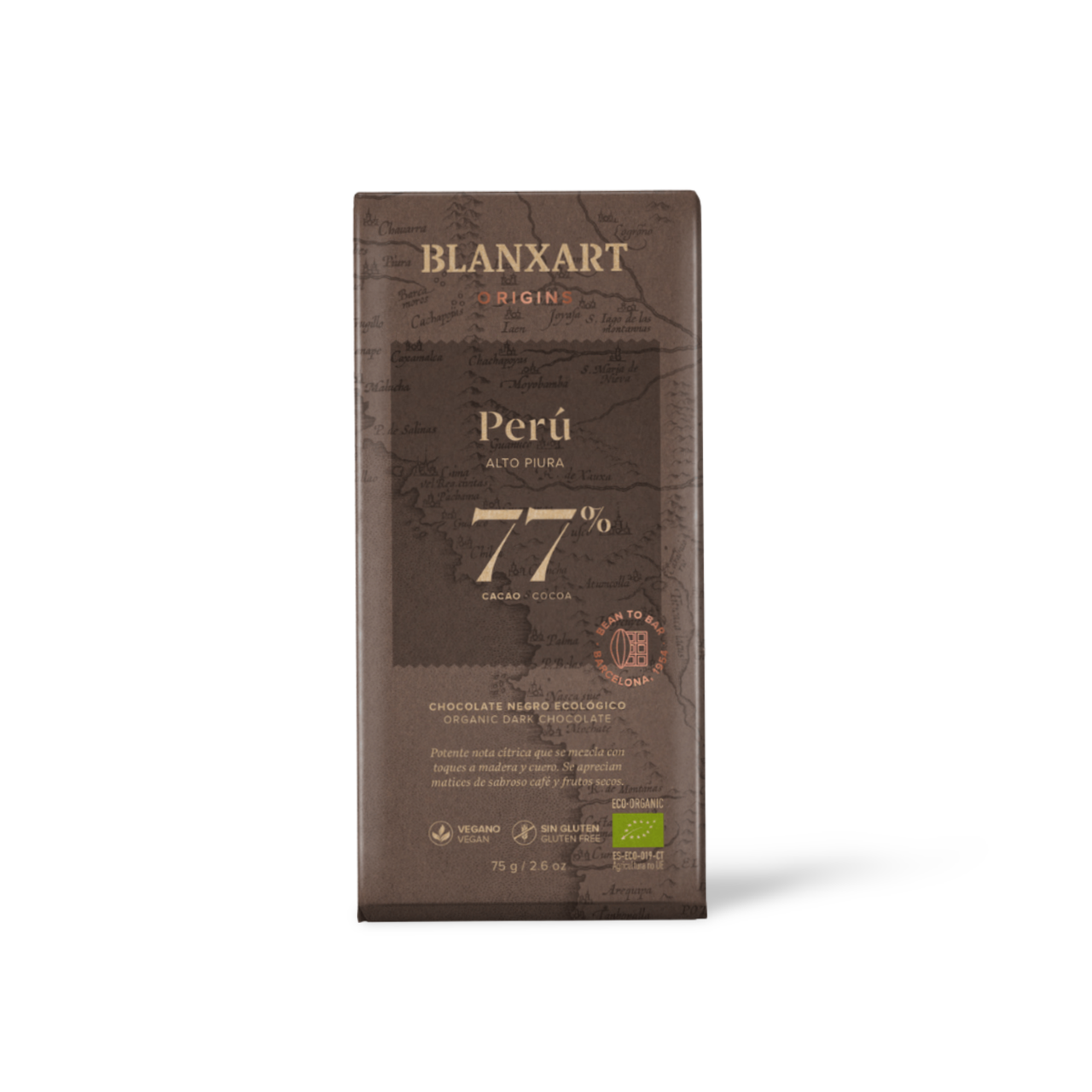 Blanxart Organic Dark Chocolate Bar Peru 77%