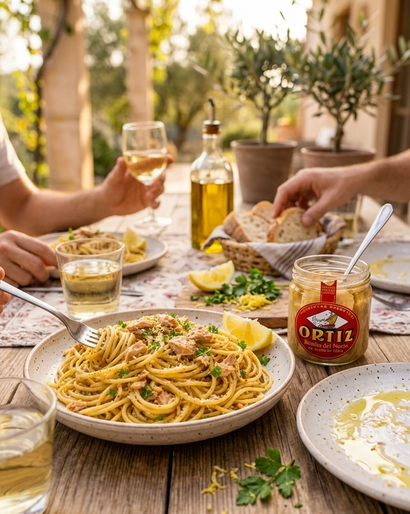 TUNA IN OLIVE OIL PASTA (QUICK & EASY)