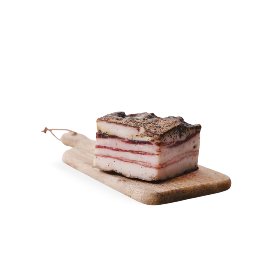 Black Pig of Bigorre Cured Flat Ventreche IGP ( Pyrenean Black Pig Pancetta ) 1