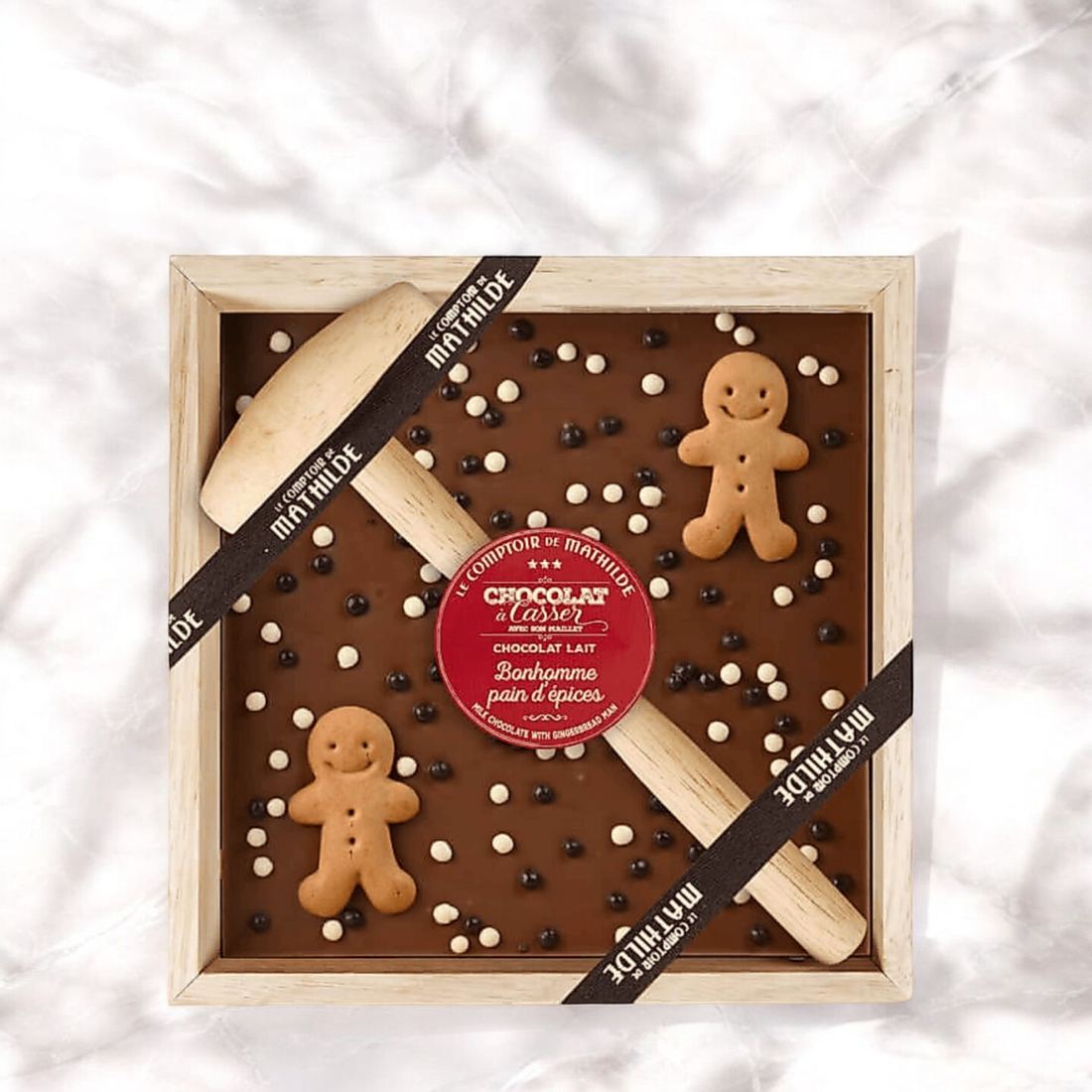 Comptoir de Mathilde - Breakable Milk Chocolate Gingerbread Man And Crispy Cereal Beads 1