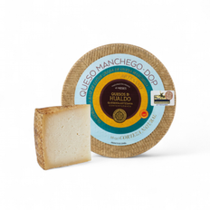 QUESOS DE HUALDO QUESO MANCHEGO DOP ARTESANO MADURACION 4 MESES ARTISAN MANCHEGO CHEESE WEDGE 4 MONTHS OLD