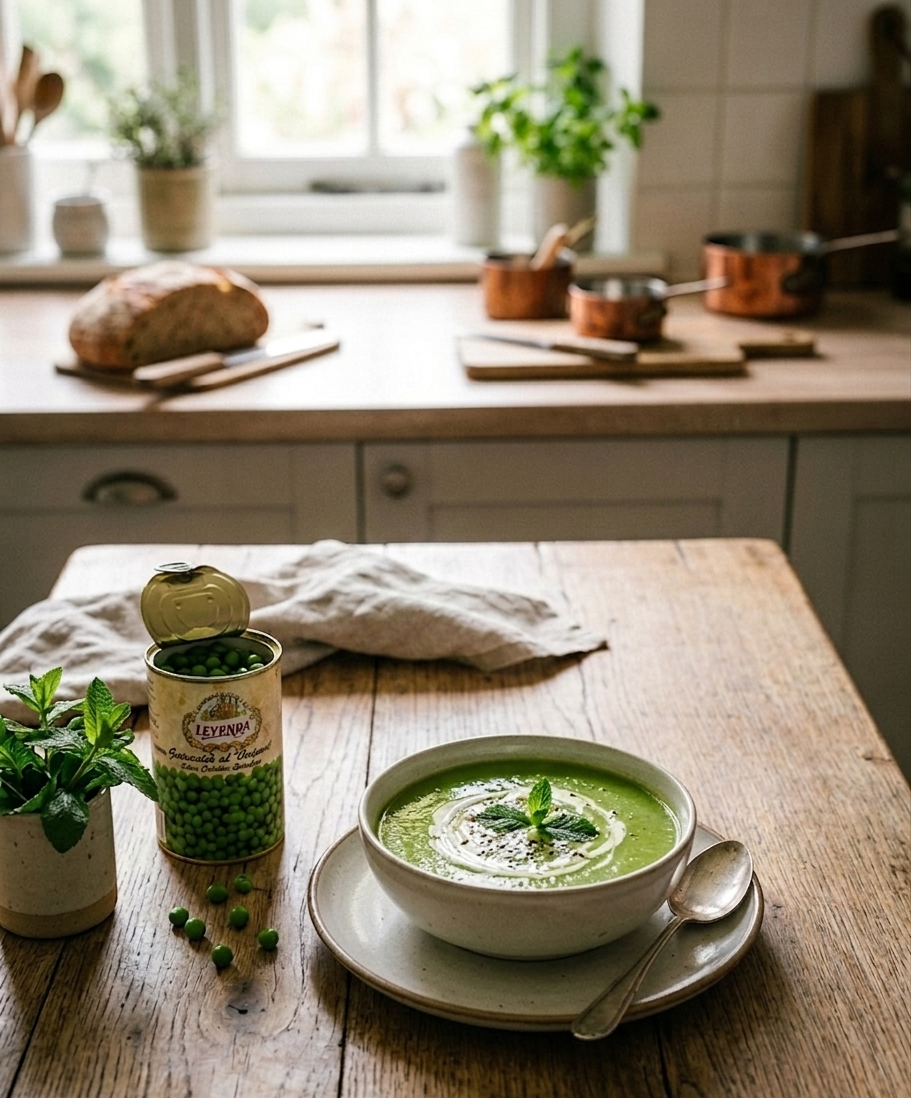 SAVORING THE GREENS: A SILKY SWEET PEA & MINT SOUP