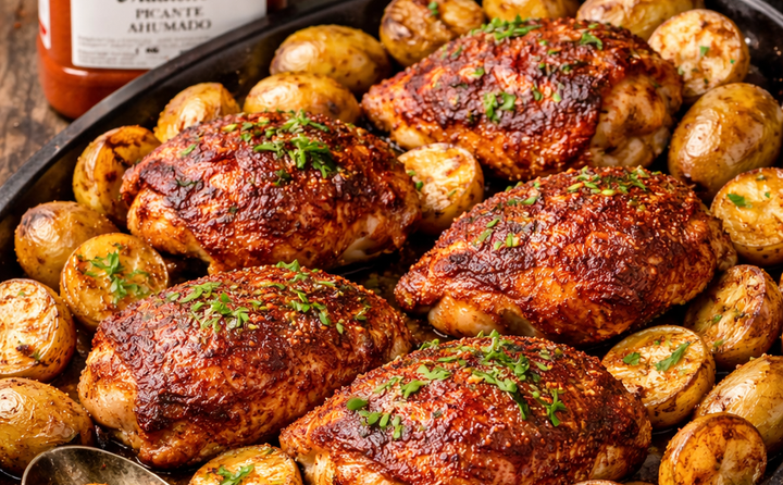 SPANISH SMOKY PAPRIKA CHICKEN WITH ROASTED POTATOES