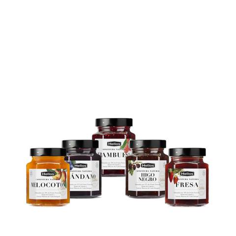 Extra Natural Helios Jams in Hexagonal Jars 330g