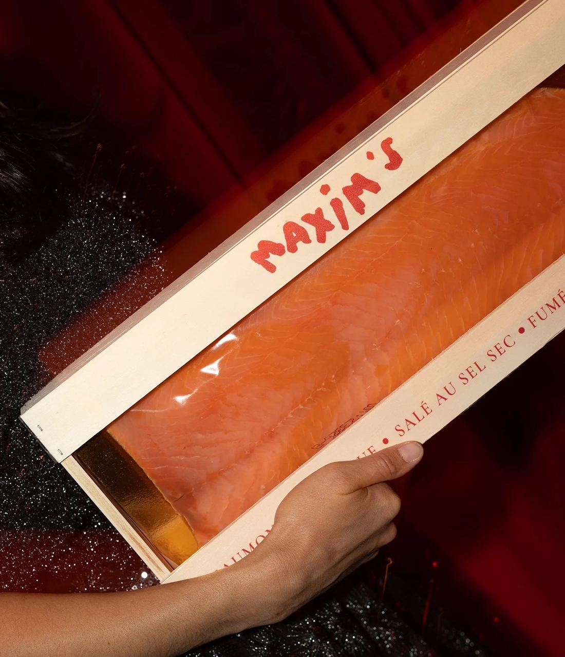 Maxim's Whole Salmon in Wooden Box thumbnail 2