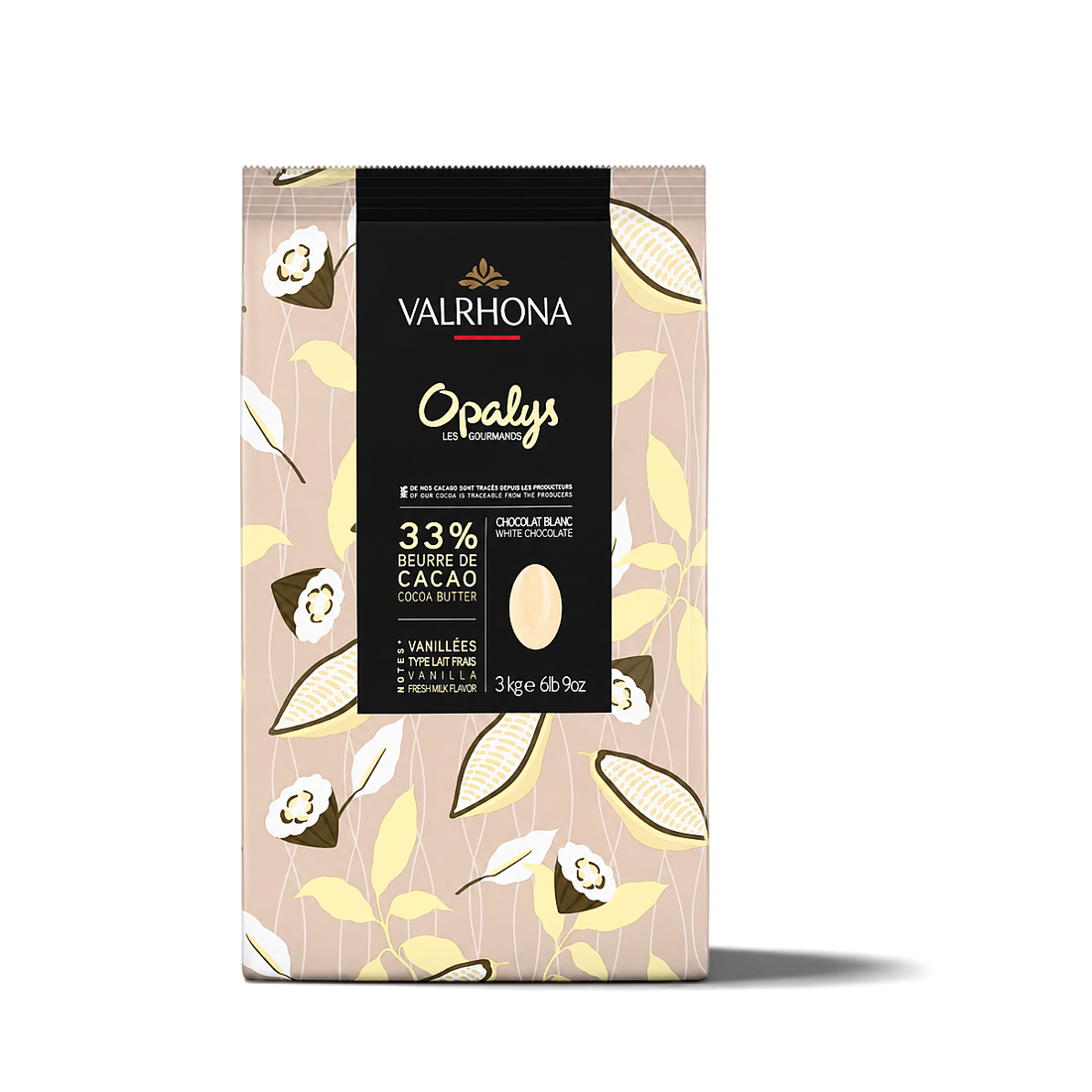 Valrhona Opalys 33% White Chocolate Fèves 1