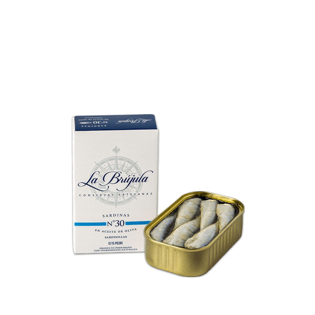 La Brújula N30 Small Sardines in Olive Oil 1