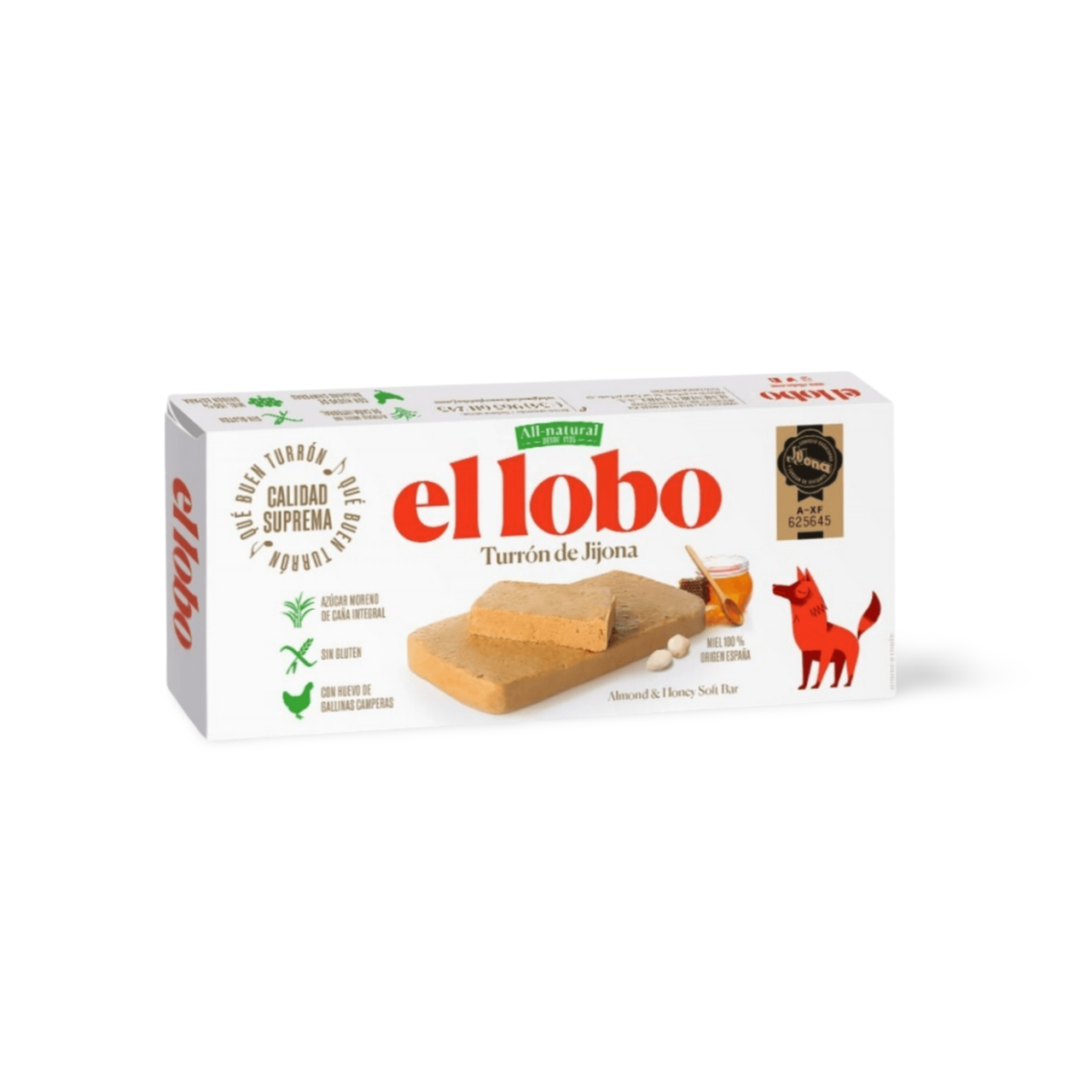 El Lobo Turron de Jijona Almond and Honey Soft Bar