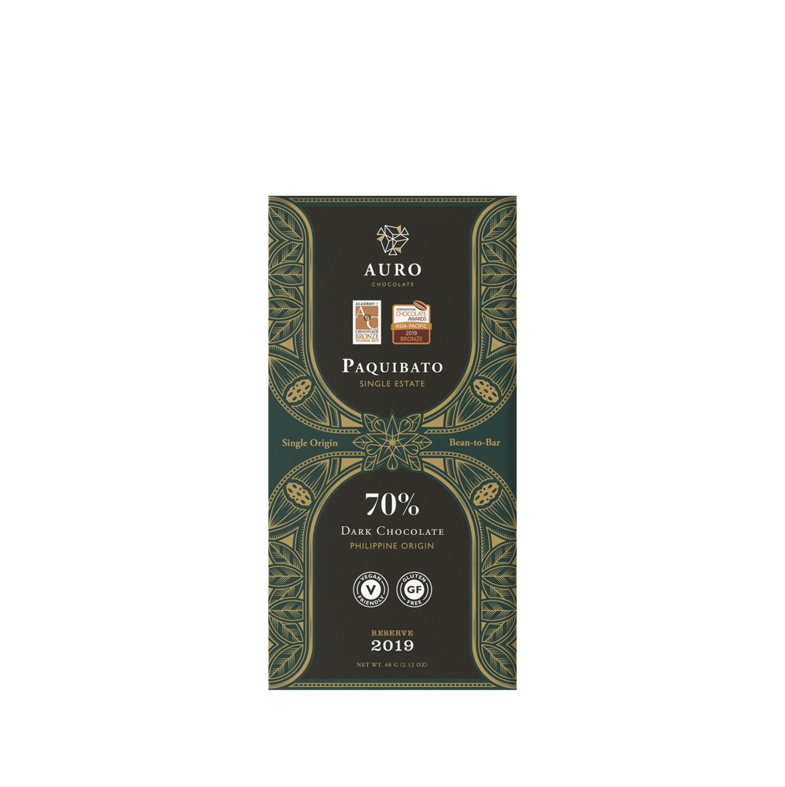 Auro 70% Dark Chocolate - Paquibato Single Estate 1