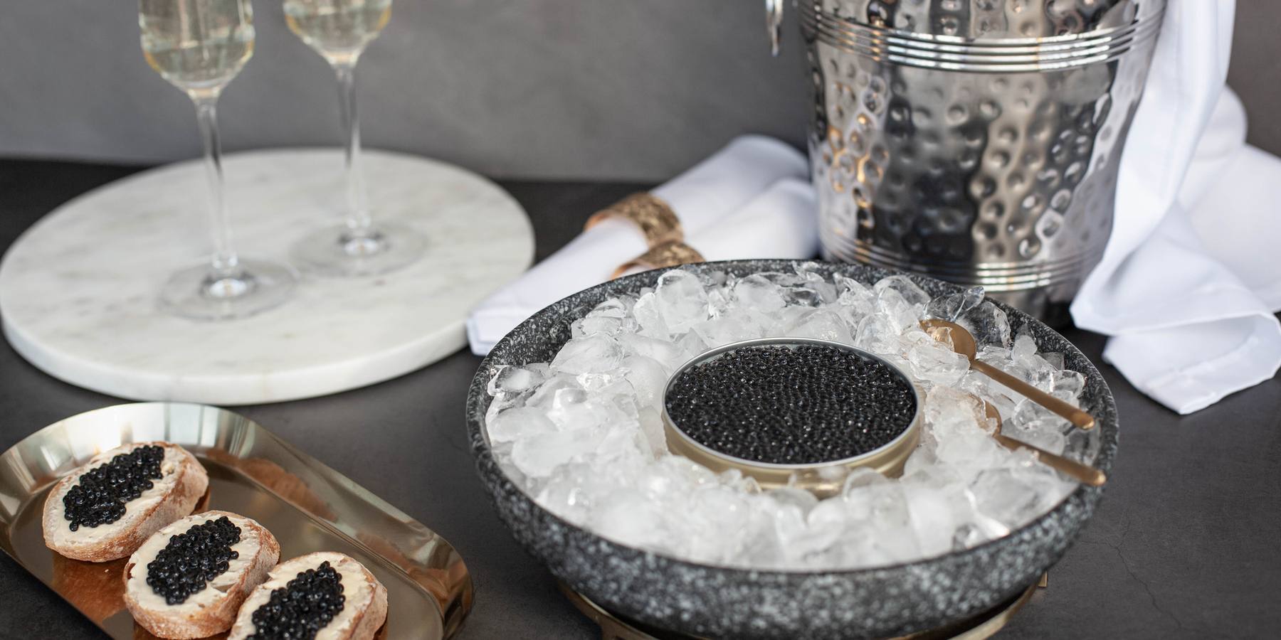 Champagne and caviar, the ultimate pairing.