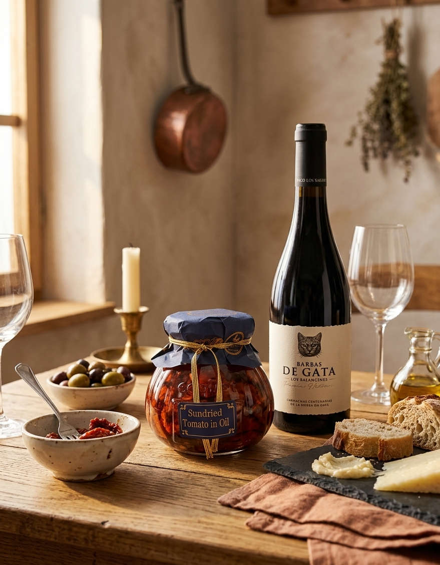 THE ULTIMATE UMAMI MATCH: BALANCINES BARBAS DE GATA & COQUET SUNDRIED TOMATOES
