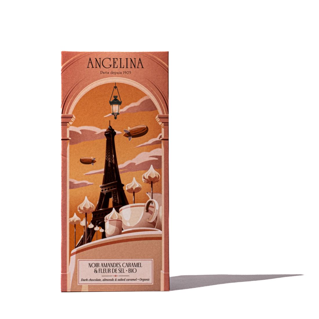 Angelina Organic Salt Flower & Caramelized Almonds Dark Chocolate 56% Bar thumbnail 3