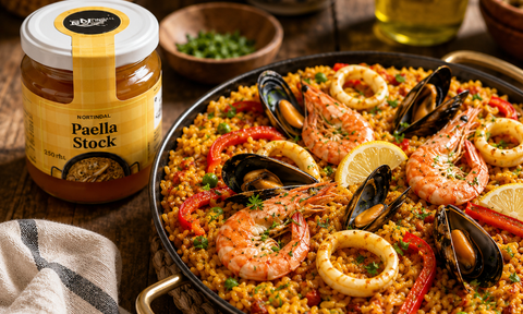AUTHENTIC SPANISH SEAFOOD PAELLA MADE EASY WITH NORTINDAL PAELLA STOCK